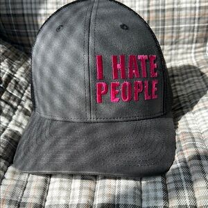 Black trucker hat with Pink Embroidery